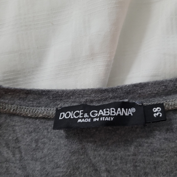 Authentic dolce & gabbana longsleeve graphic logo t-shirt with rhinestones - Picture 4 of 11